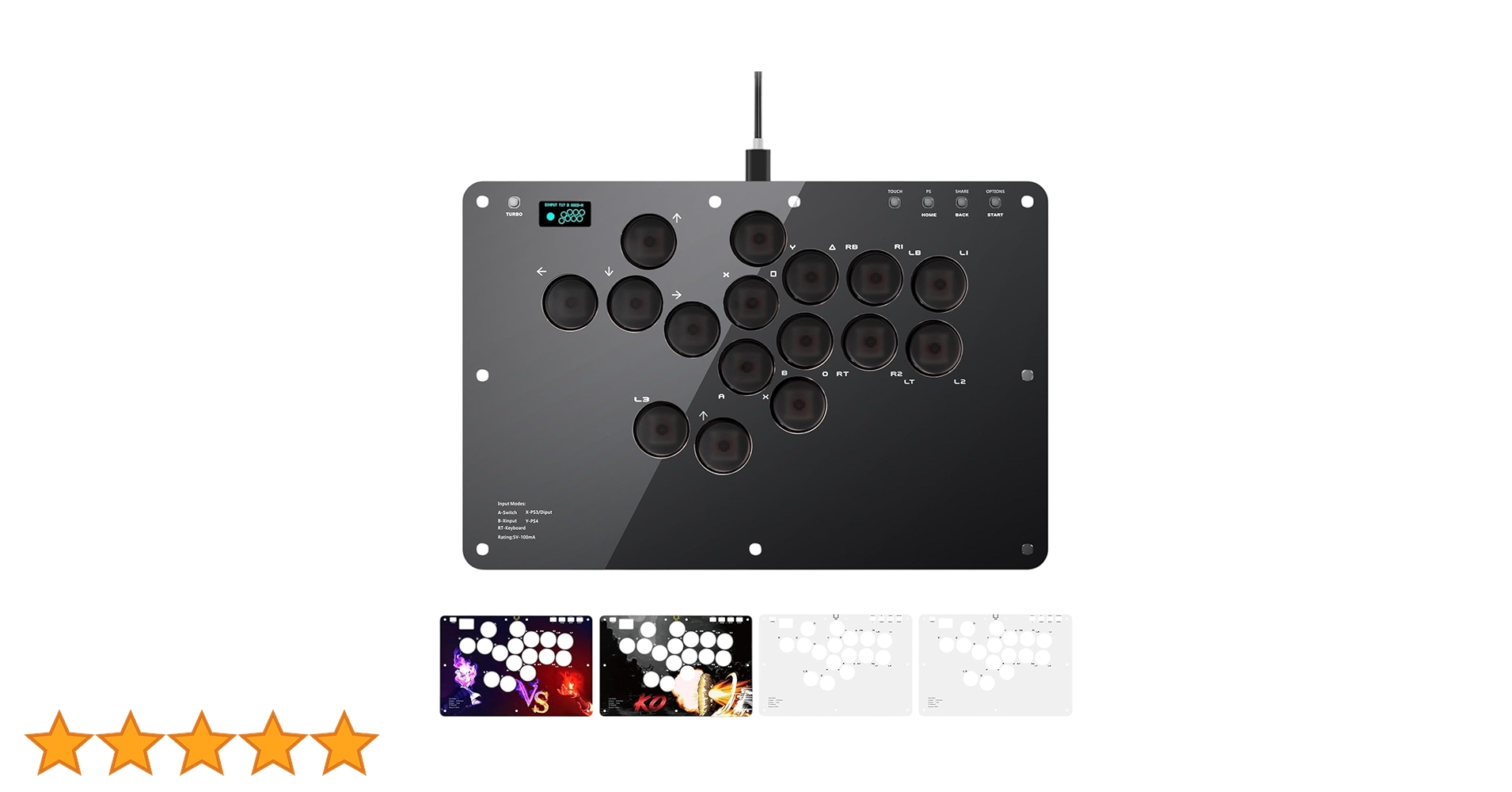 AQielev レバーレス アケコン 0遅延 静音 全機種対応 コントローラー AQielev レバーレス アケコン 0遅延 静音 全機種対応